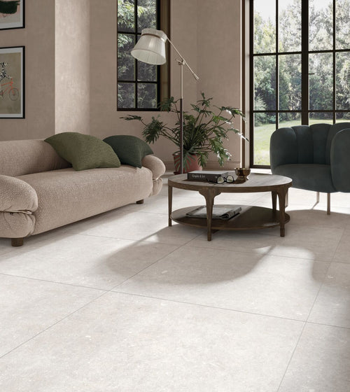 Frame Chalk White 100 x 100 Porcelain Tile Outdoor Wall Tiles