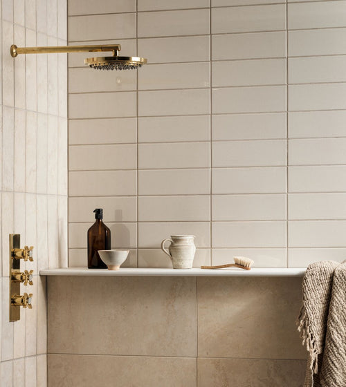 Retro Metro Marble Arch 10 x 30 Glazed Tile Bathroom Tiles