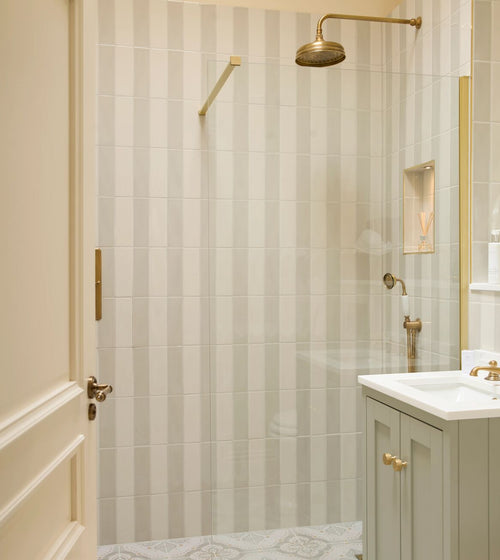 Retro Metro Marble Arch 10 x 30 Glazed Tile Bathroom Splashback Tiles