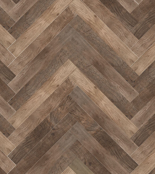 Lyndhurst Walnut Herringbone Wood Effect Tile Wood Effect Kitchen Tiles