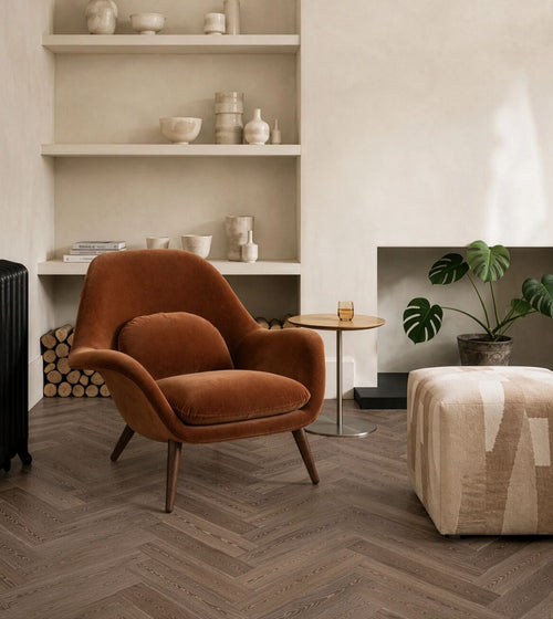 Lyndhurst Walnut Herringbone Wood Effect Tile Wood Effect Wall Tiles
