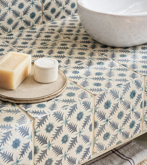 Neisha Crosland Atlas Pine Flower Indigo Neisha Crosland Wall Tiles Neisha Crosland Atlas Pine Flower Indigo Neisha Crosland Wall Tiles