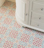 Default Title Bathroom Floor Tiles Nina Campbell Seville Coral Aqua Porcelain Tile thumbnail