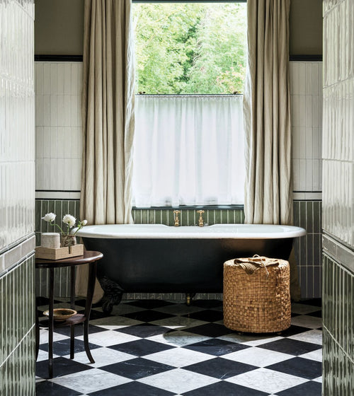 Nina Campbell Rivage Eucalyptus Glazed Wall Tile Wall Tiles