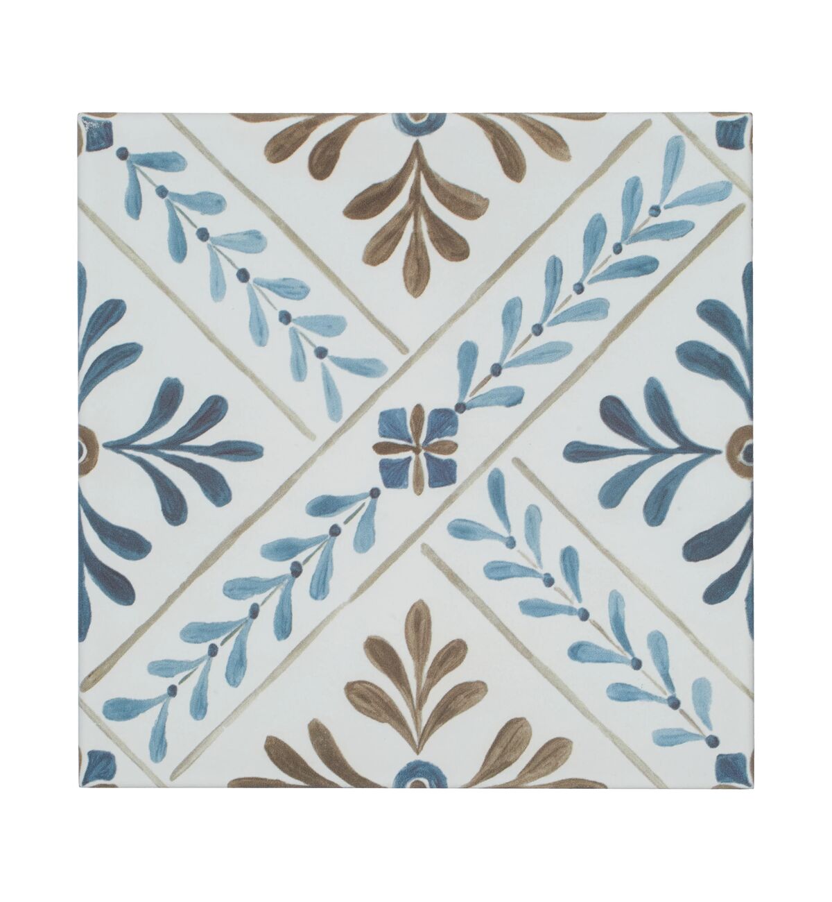 Nina Campbell Goa Indigo Chocolate | Porcelain Floor & Wall Tiles ...