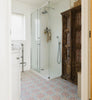 Default Title Bathroom Floor Tiles Nina Campbell Seville Coral Aqua Porcelain Tile thumbnail