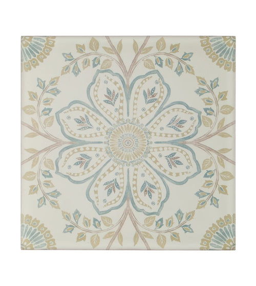 Nina Campbell Topkapi Aqua Porcelain Tile Blue Kitchen Tiles
