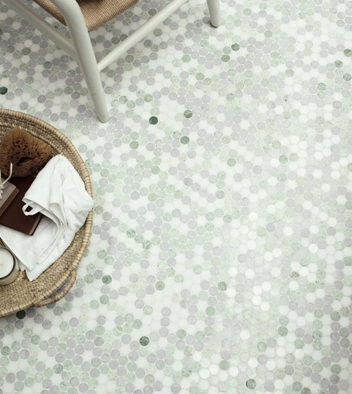 North Haven Penny Marble Mosaic Tile Kitchen Tiles