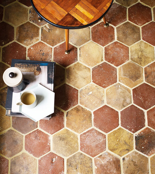 Reclaimed Terracotta Hexagonal Tile Terracotta Kitchen Tiles