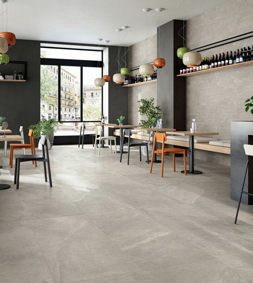 Shale Rectangular Slate Effect Tile Light Grey Kitchen Tiles