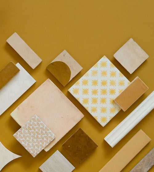 Medina Ochre Square Handmade Moroccan Zellige Tile Zellige Kitchen Tiles