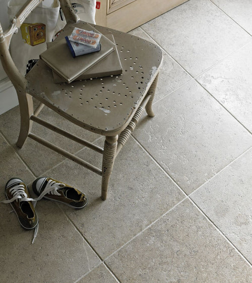 Temple Marsa Brushed Square Limestone Tile Bathroom Wall & Floor Tiles
