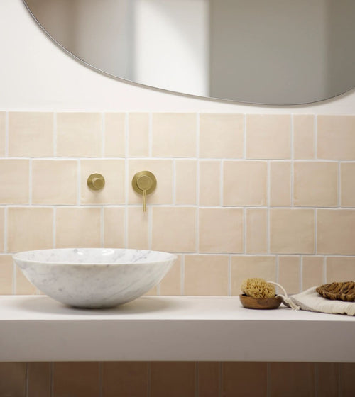 Jaipur Old Ochre Square Glazed Tile Kitchen Tiles