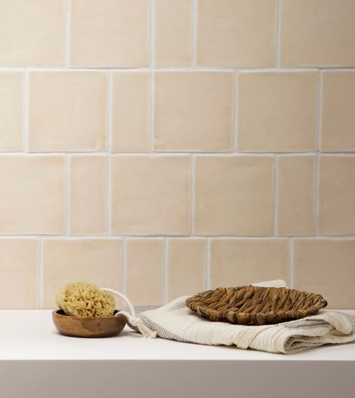 Jaipur Old Ochre Square Glazed Tile Kitchen Tiles