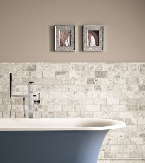 Westhampton Honed Edge Slight Bevel Small Rectangular Marble Tile Bathroom Wall & Floor Tiles