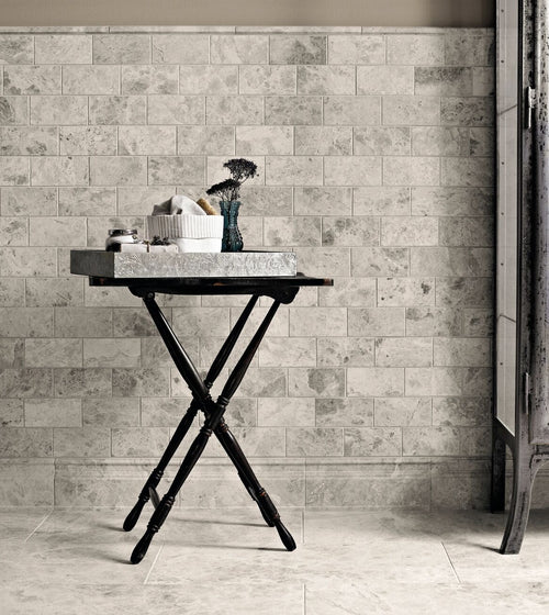 Westhampton Honed Edge Slight Bevel Small Rectangular Marble Tile Bathroom Wall & Floor Tiles