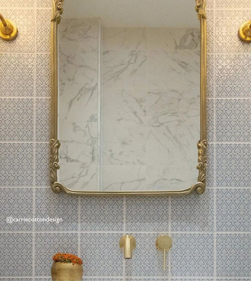 Alhambra Grey Decor 2 Glazed Tile Handpainted Bathroom Tiles Alhambra Grey Decor 2 Glazed Tile Handpainted Bathroom Tiles