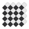 Chequers Court 4.8sq White & Black bevelled edge