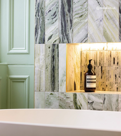 Seaspray Green Marble Tile 10x30