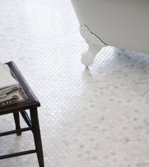 East Hampton Hexagonal Mosaic, Honed