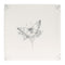 English Delft Butterfly 1 Charcoal Matt Tile