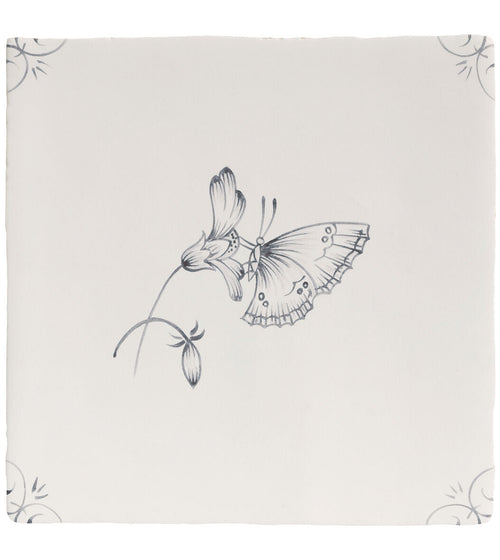 English Delft Charcoal Butterfly 2