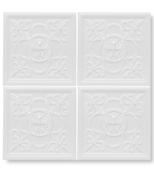 Giralda Hielo White Decor Tile Splashback Wall Tiles