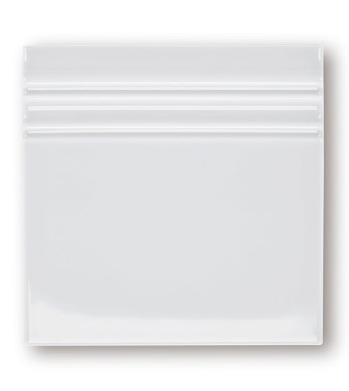 Giralda Hielo White Glazed Skirting Bathroom Wall & Floor Tiles
