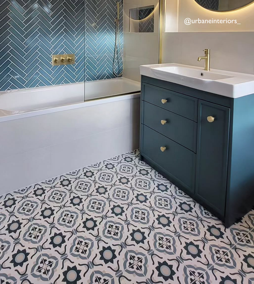 Infusion Nazare Patterned Tile Kitchen Tiles