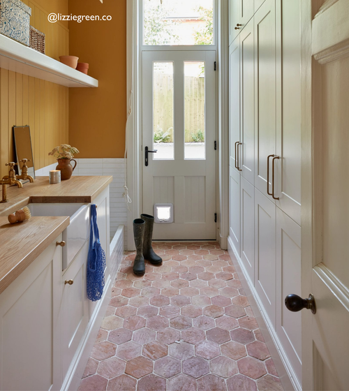 Handmade Classic Terracotta Hexagonal Tile Kitchen Floor Tiles