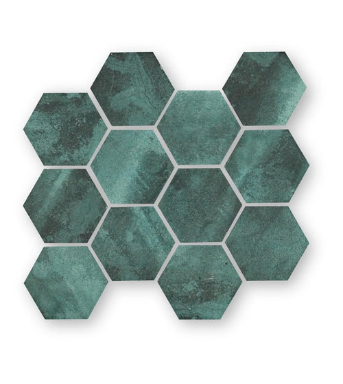 Nebula Green Hexagon